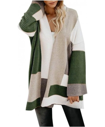 Thread and Supply Fleece Jacket Sleeve Snap Women Outwear Cardigans Down Color Long Solid Ribbed Button Knit Green 3 $20.59 S...