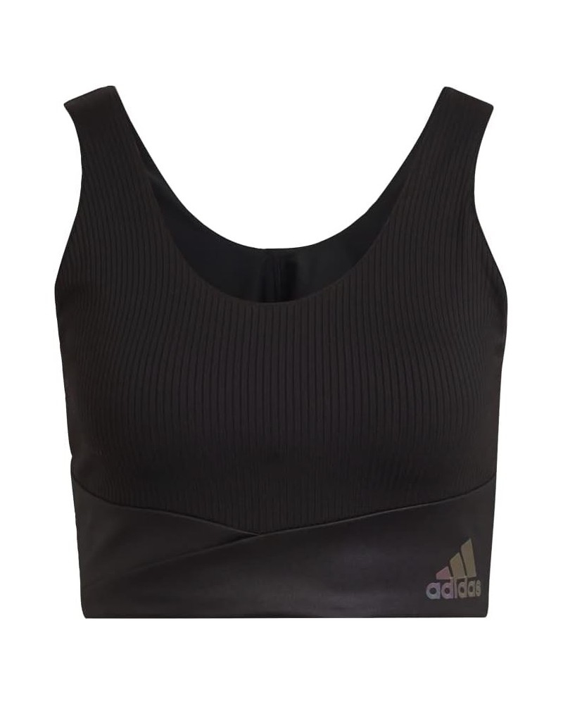 x Zoe Saldana AEROREADY Shine Bra Top Women's Black $9.78 Lingerie