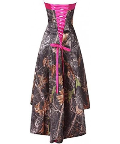 High Low Homecoming Dress Short Camo Wedding Bridesmaid Dresses Orange $35.43 Dresses