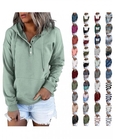 Hoodie for Women 2024 Simple Crewneck Sweatshirt Drawstring Loose Pullover 1/4 Zip Pullover Tops with Pockets 14_black $10.06...