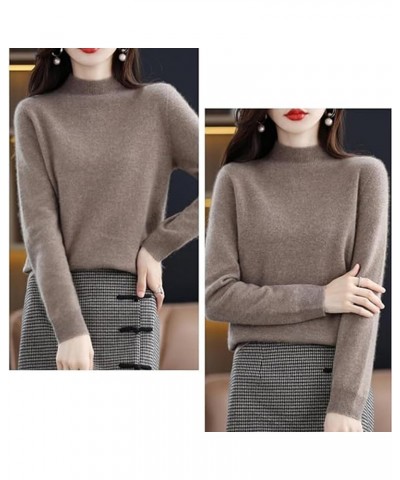 Cashmere Sweaters for Women,Soft Cozy Pullover,Cashmere Long Sleeve Crewneck Fall Winter Sweaters Beige $15.74 Sweaters