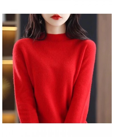 Cashmere Sweaters for Women,Soft Cozy Pullover,Cashmere Long Sleeve Crewneck Fall Winter Sweaters Beige $15.74 Sweaters