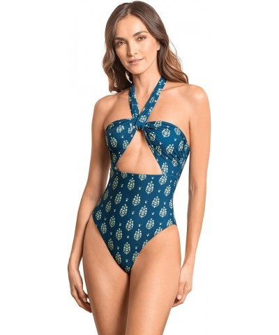 Women's Standard Convertible Cheeky Cut Navy $58.59 Swimsuits