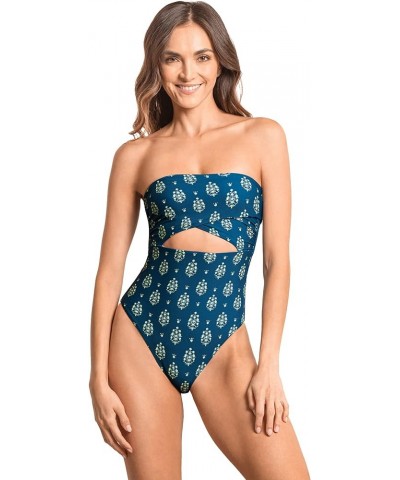 Women's Standard Convertible Cheeky Cut Navy $58.59 Swimsuits