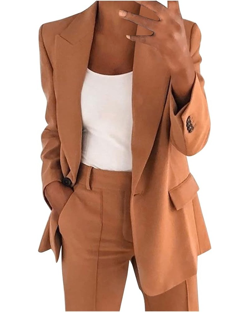 Women's Oversized Blazer Suit Long Sleeve Casual Jacket Boyfriend Style Open Front Lapel Work Office Blazer with Pockets J kh...