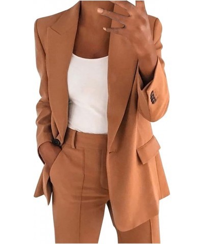 Women's Oversized Blazer Suit Long Sleeve Casual Jacket Boyfriend Style Open Front Lapel Work Office Blazer with Pockets J kh...