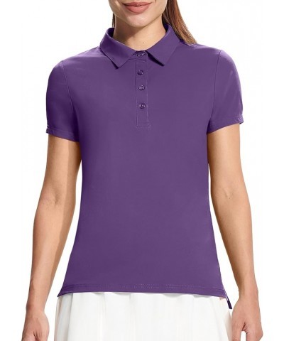 Women's Golf Shirt Short Sleeve Polo Shirts Lightweight Quick-Dry Workout Daily Work Shirts Tops for Women D - Purple $13.23 ...