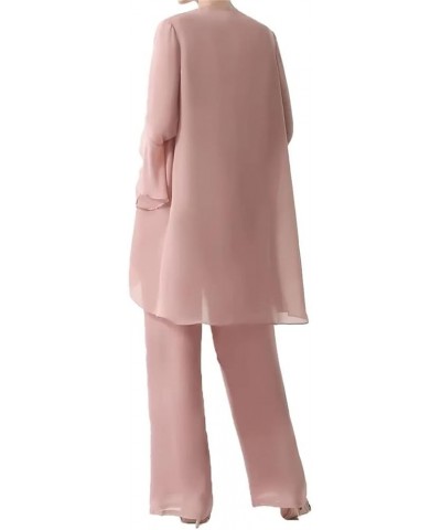 3 Pieces Mother of The Bride Dresses Pant Suits with Jacket Chiffon Lace Long Formal Evening Dress Lilac $25.42 Suits