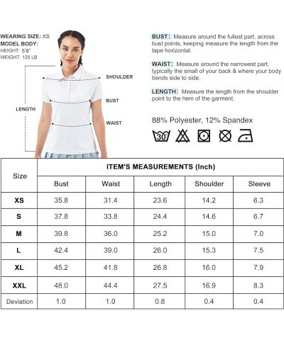 Women's Golf Shirt Short Sleeve Polo Shirts Lightweight Quick-Dry Workout Daily Work Shirts Tops for Women D - Purple $13.23 ...