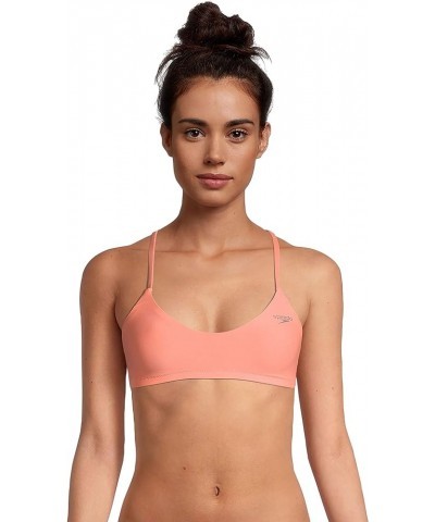 Women's Swimsuit Top Bikini Endurance Tie Back Demi Fusion Coral $24.60 Swimsuits