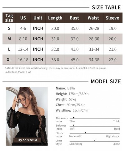 Women Dress Off Shoulder Chiffon Ladies Dress Elastic Neck Long Sleeve Dress with Lining and Waistband Green $20.51 Dresses