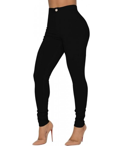 Women's High Waisted Skinny Jeans Colored Stretchy Pants Denim Jeggings Black $12.76 Jeans