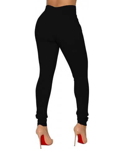 Women's High Waisted Skinny Jeans Colored Stretchy Pants Denim Jeggings Black $12.76 Jeans