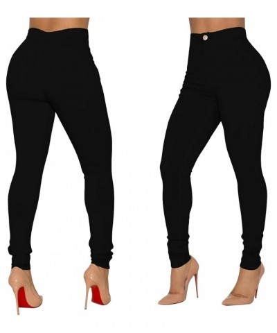 Women's High Waisted Skinny Jeans Colored Stretchy Pants Denim Jeggings Black $12.76 Jeans