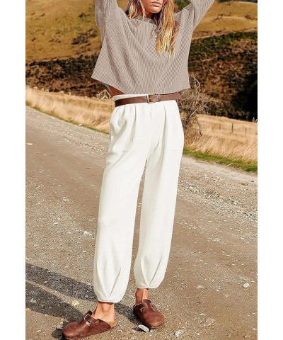 Women 2 Piece Sweater Set Mock Neck Long Sleeve Knit Top High Waist Pant Sweatsuit Lounge Sets Sand White $26.99 Sleep & Lounge