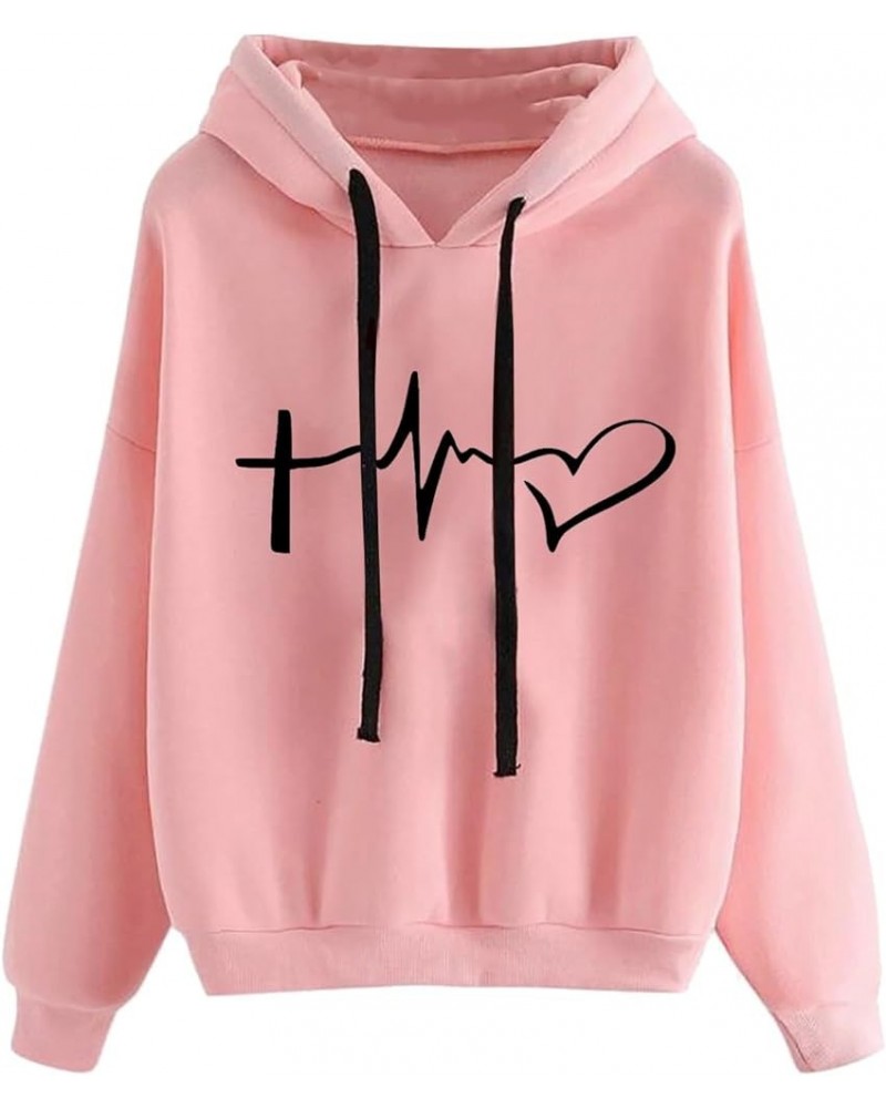 Sweatshirts Women Fall Winter Cute Tops Fashion Casual Long Sleeve Pullover Drawstring Graphic Loose Fit Hoodies Y2k Prime14p...