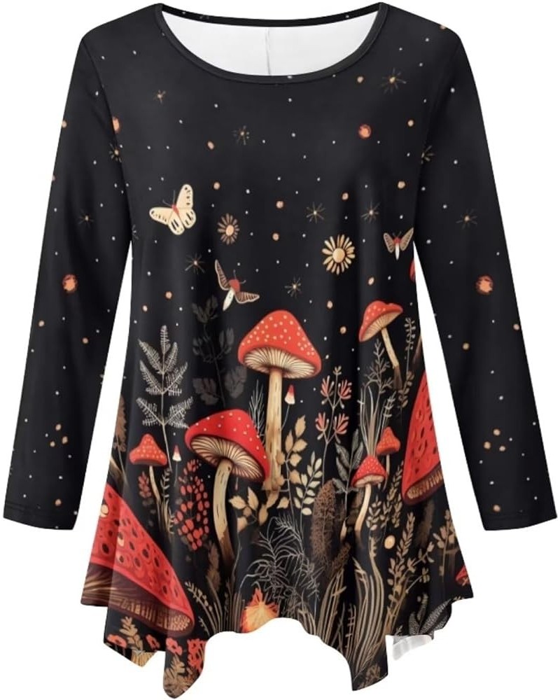 Plus Size Womens Tops Tunic Tops for Women Loose Fit S-3XL Starry Mushroom $12.90 Tops