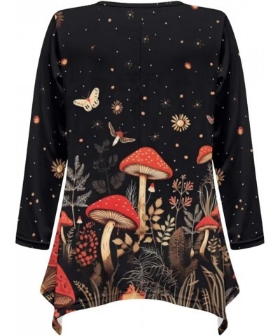 Plus Size Womens Tops Tunic Tops for Women Loose Fit S-3XL Starry Mushroom $12.90 Tops