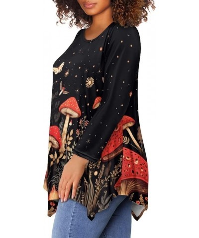 Plus Size Womens Tops Tunic Tops for Women Loose Fit S-3XL Starry Mushroom $12.90 Tops