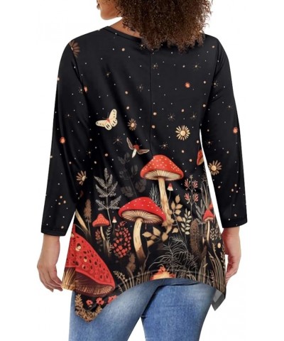 Plus Size Womens Tops Tunic Tops for Women Loose Fit S-3XL Starry Mushroom $12.90 Tops