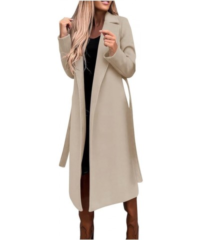 Women Trench Coats 2023,Lightweight Winter Fall Fashion Lapel Collar Long Sleeve Peacoat Plus Size Walk Jacket Outwear A01❃be...