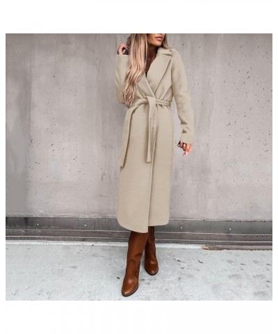 Women Trench Coats 2023,Lightweight Winter Fall Fashion Lapel Collar Long Sleeve Peacoat Plus Size Walk Jacket Outwear A01❃be...