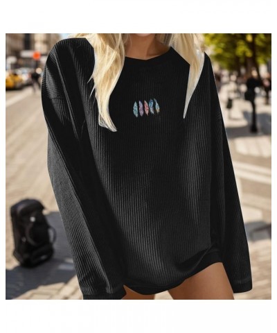 Womens Oversized Sweatshirts Quarter Zip Crewneck Pullover Tops Long Sleeve Y2K 2023 Fall Trendy Clothes 3306-adftsb-f-black ...