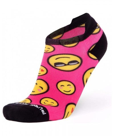 Running Socks – Best Athletic No Show for Men and Women - Low-Show Light Cushion 1 Pair - Emojis/Neon Pink $8.23 Activewear