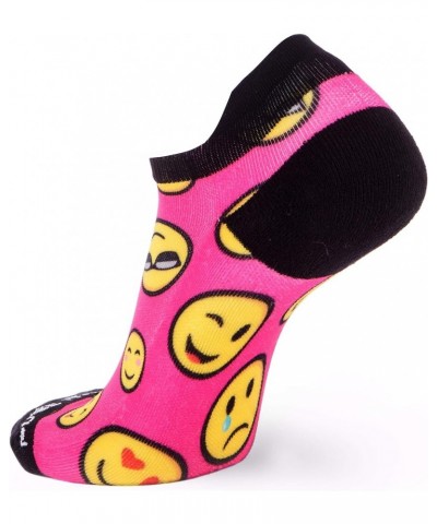 Running Socks – Best Athletic No Show for Men and Women - Low-Show Light Cushion 1 Pair - Emojis/Neon Pink $8.23 Activewear