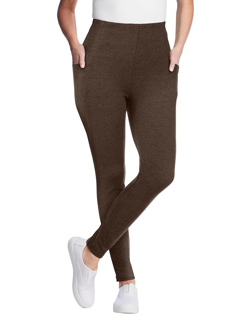 Women's Plus Size Pocket Legging Chocolate $17.12 Leggings