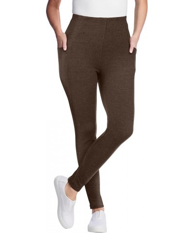 Women's Plus Size Pocket Legging Chocolate $17.12 Leggings