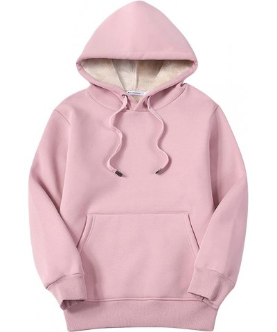 Women's Winter Hoodies Pullover Sherpa Fleece Warm Heavyweight Sweatshirt Z4 Pink $18.90 Jackets