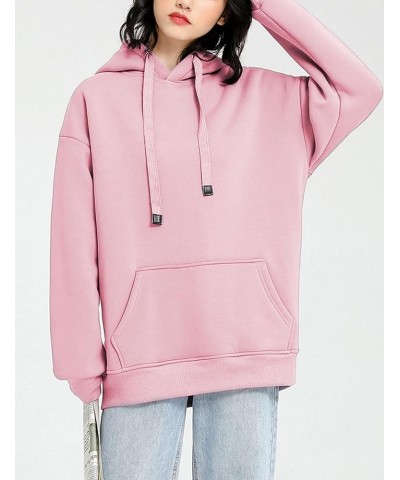 Women's Winter Hoodies Pullover Sherpa Fleece Warm Heavyweight Sweatshirt Z4 Pink $18.90 Jackets