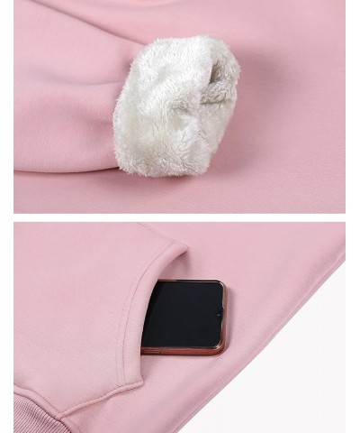 Women's Winter Hoodies Pullover Sherpa Fleece Warm Heavyweight Sweatshirt Z4 Pink $18.90 Jackets