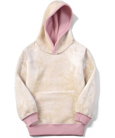 Women's Winter Hoodies Pullover Sherpa Fleece Warm Heavyweight Sweatshirt Z4 Pink $18.90 Jackets