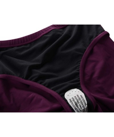 Women's High Waisted Swim Skirt Bottoms Athletic Tankini Swimsuits Skirt with Panty Ruffled Hem Burgundy $19.19 Skirts