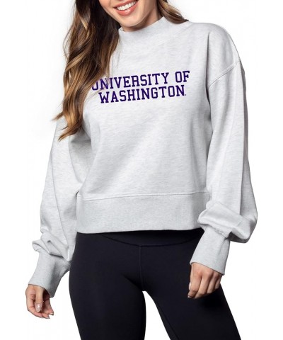 Women's Haily Sweatshirt Washington Huskies Ash Grey $15.38 Activewear