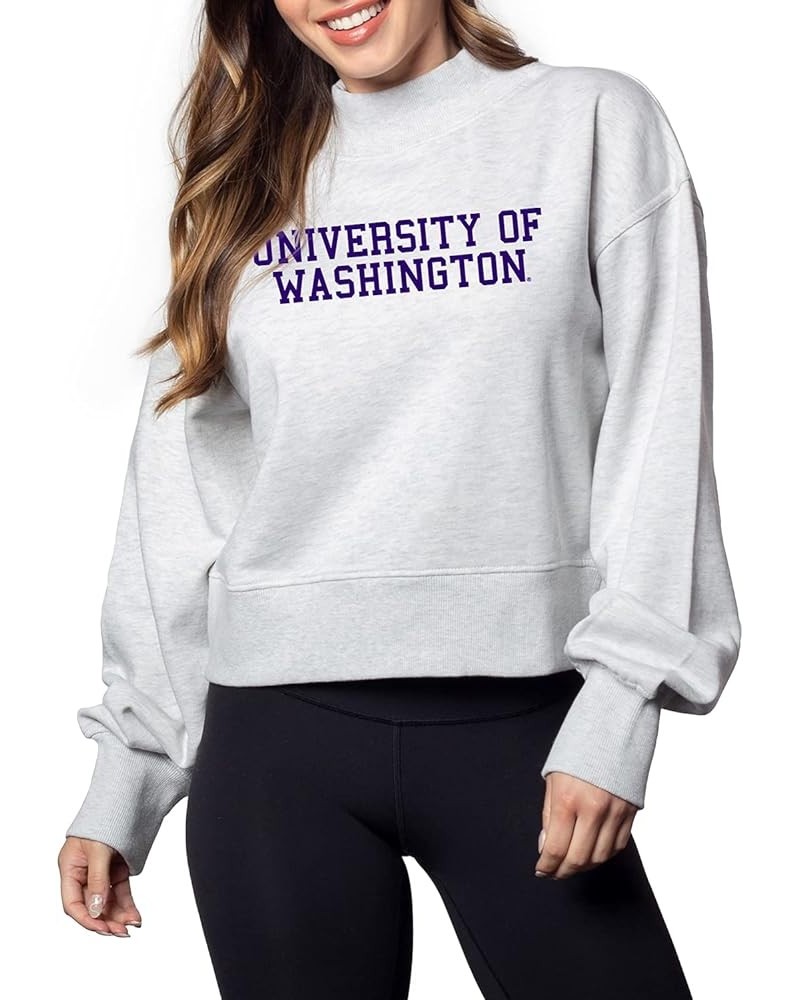 Women's Haily Sweatshirt Washington Huskies Ash Grey $15.38 Activewear