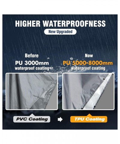 Waterproof Rain Poncho Lightweight Reusable Hiking Hooded Coat Jacket for Outdoor Activities Light Gray $9.66 Coats