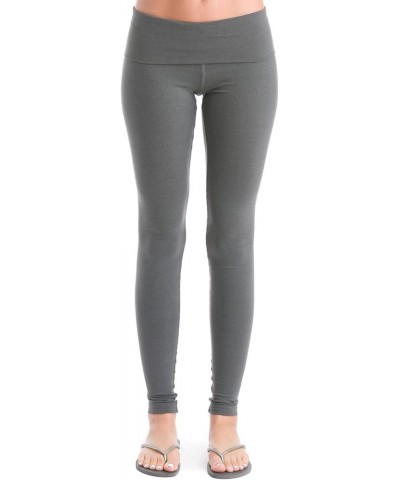 Women's Rolldown Super Long Performance Legging Style SUP06 Charcoal Heather $24.75 Activewear