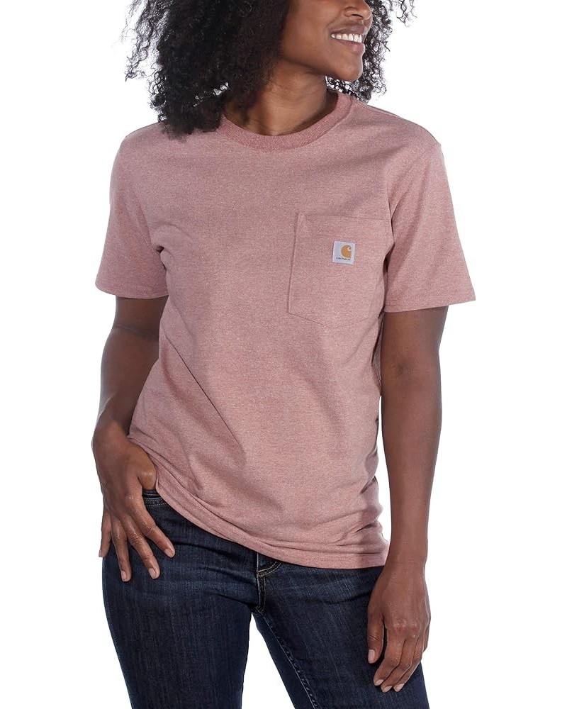 Women's Loose Fit Heavyweight Short-Sleeve Pocket T-Shirt Closeout Burlwood Heather $11.99 Tops