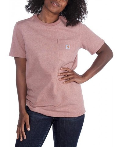 Women's Loose Fit Heavyweight Short-Sleeve Pocket T-Shirt Closeout Burlwood Heather $11.99 Tops