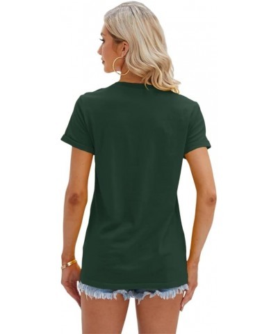 Women's Cute Heart Graphic T Shirts Casual Short Sleeve Crewneck Summer Tees Tops Z1-green $11.24 T-Shirts