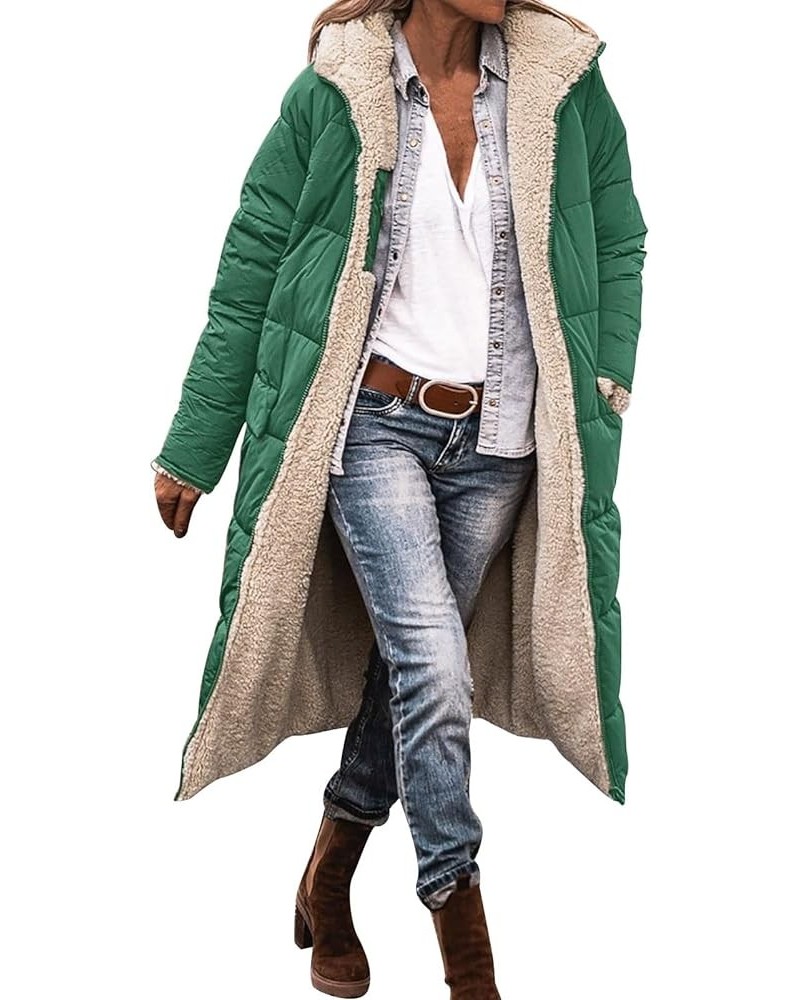 Women Long Down Coat Winter Warm Hooded Maxi Length Puffer Jacket Overcoat Cotton Padded Thicken Parka Outwear Z-01 Green $26...