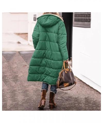 Women Long Down Coat Winter Warm Hooded Maxi Length Puffer Jacket Overcoat Cotton Padded Thicken Parka Outwear Z-01 Green $26...