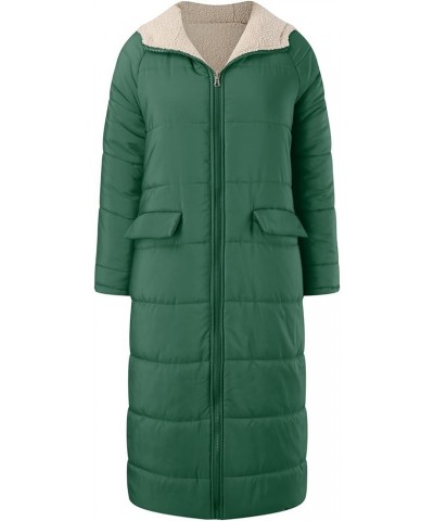 Women Long Down Coat Winter Warm Hooded Maxi Length Puffer Jacket Overcoat Cotton Padded Thicken Parka Outwear Z-01 Green $26...