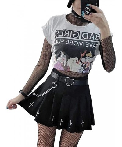 Women's Girls High Waisted Plain Pleated Skirt Skater Tennis School Uniforms A-line Mini Skirt Lining Shorts 4black $7.87 Skirts