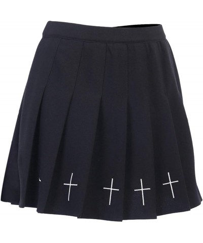 Women's Girls High Waisted Plain Pleated Skirt Skater Tennis School Uniforms A-line Mini Skirt Lining Shorts 4black $7.87 Skirts