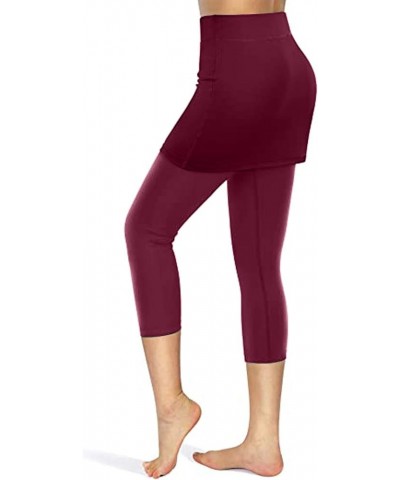 Yoga Pants Women Yoga Athletic Running Women Leggings Fitness Pants Yoga Pants Compression Leggings for Women Winter Wine 2 $...