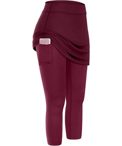 Yoga Pants Women Yoga Athletic Running Women Leggings Fitness Pants Yoga Pants Compression Leggings for Women Winter Wine 2 $...